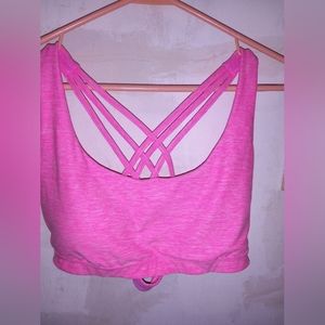 Victorias Secret Large Neon Pink CrissCross Bralett